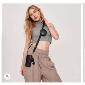 Bandolier nwt Nova black leather  multi ring crossbody belt/strap